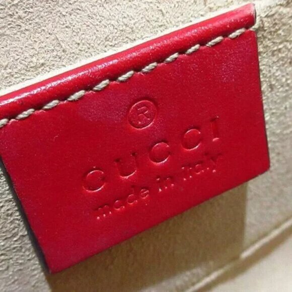 100% Authentic GUCCI Padlock / Shimaline Red Leather - Shoulder Bag 577-052024 - Picture 12 of 12
